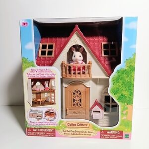 Calico Critters Red Roof Cozy Cottage Starter Home Dollhouse with Rabbit